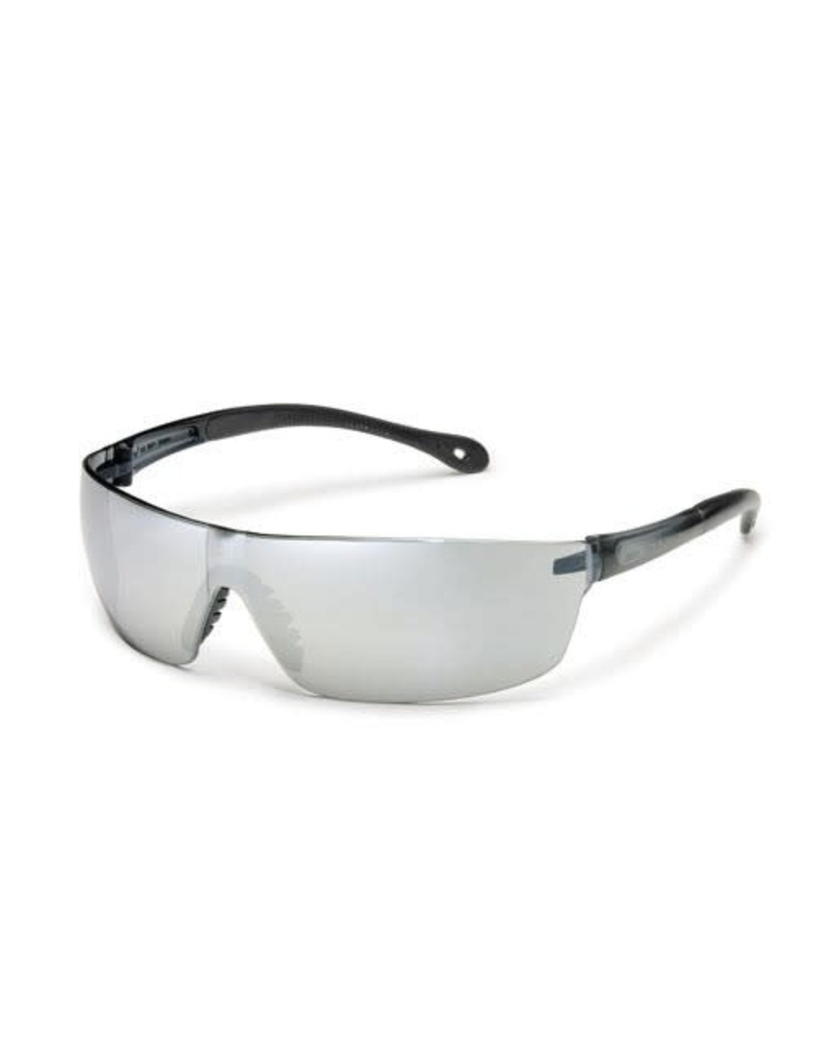 Squared Safety Glasses Gray Silver Mirror Lens