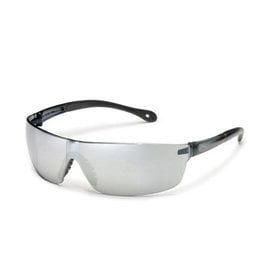 Squared Safety Glasses Gray Silver Mirror Lens