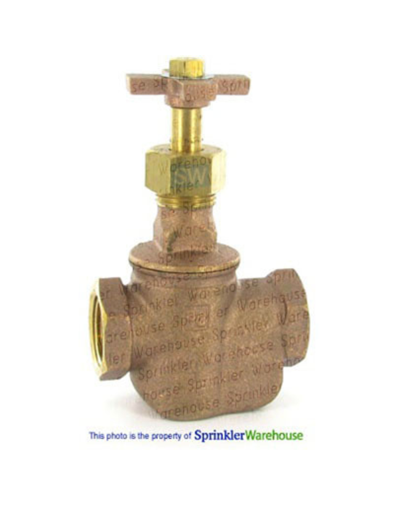 STRAIGHT BRASS VALVE W/CROSS HANDLE