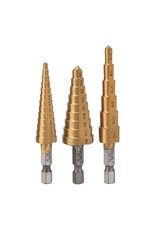 Titanium High Speed Steel Step Bit Set, 3 Pc.