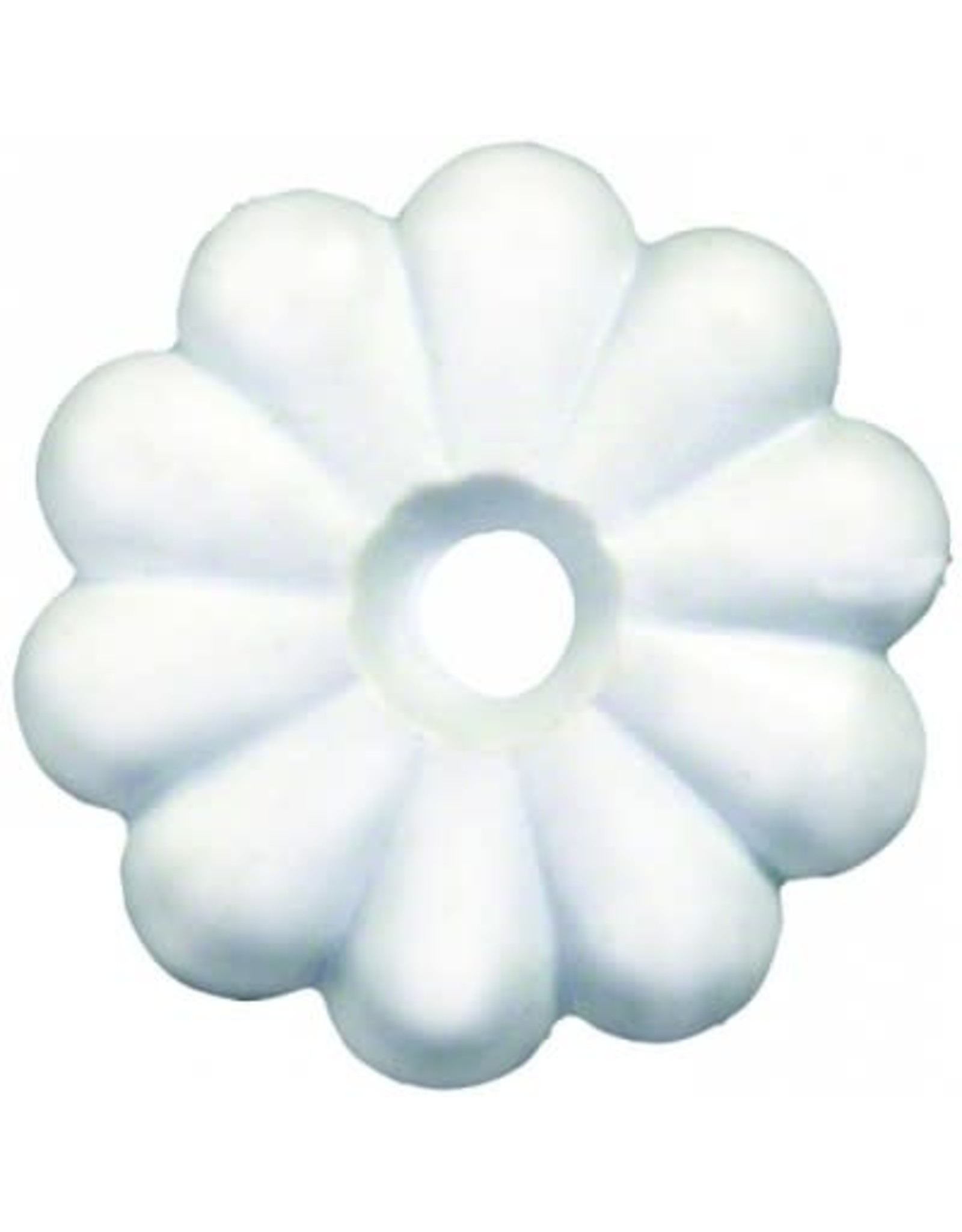 WHITE PLASTIC ROSETTES (14 PACK) W/ SCREWS