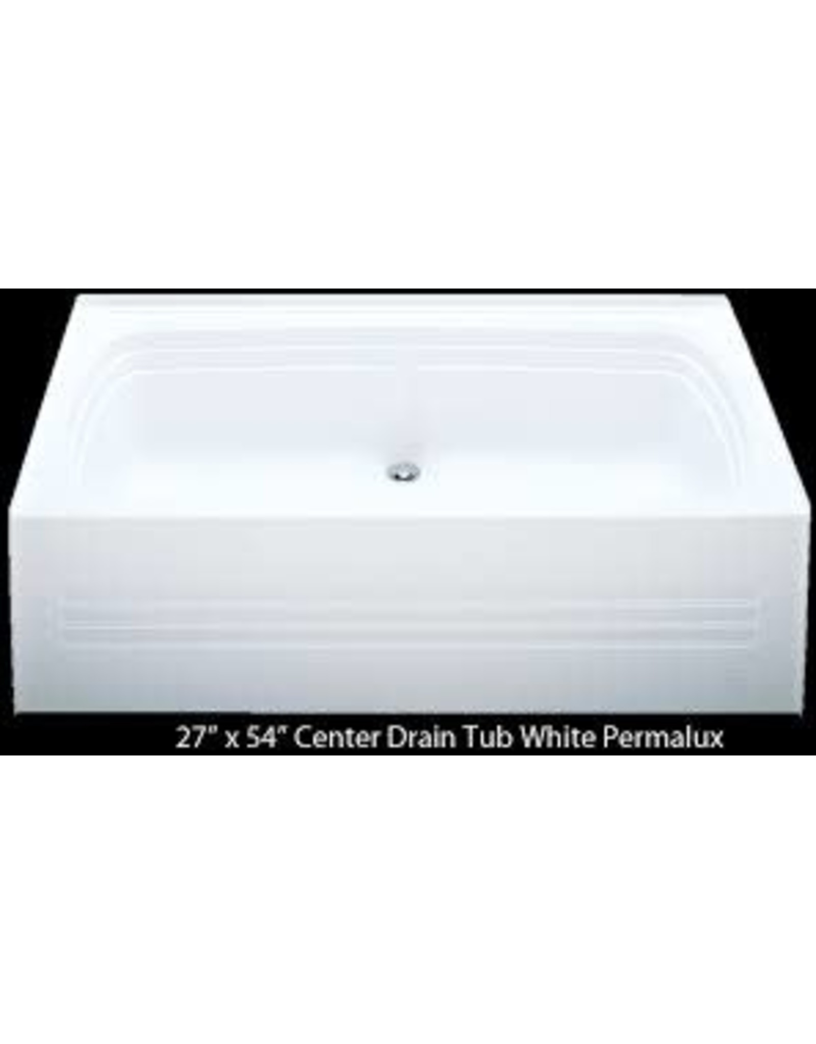 27 x 54 Mobile Home Tub White Center Drain