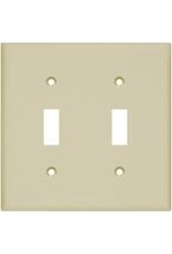 SWITCH PLATE 2 GANG IVORY