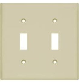 SWITCH PLATE 2 GANG IVORY