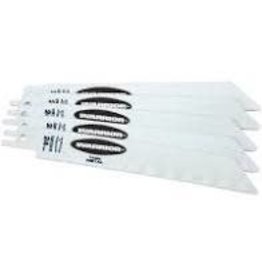 6 in. 24 TPI Metal Cutting Bi-metal Reciprocating Saw Blades 5 Pc