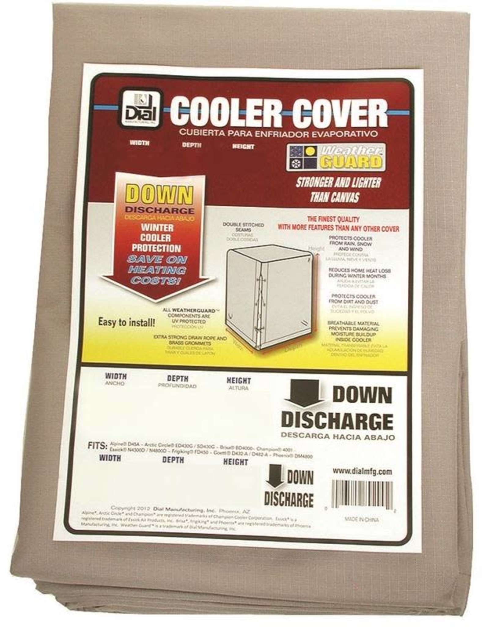 Evaporative Cooler Cover 28 X 28 X 34 Down Draft