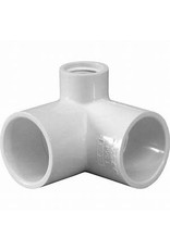 90-Degree PVC Sch 40 Side Outlet Elbow 1S X 1S X 3/4FIP