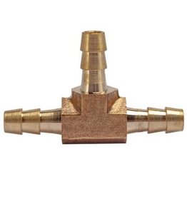 1/4" Hose ID Brass Hose Barb TEE SPLICER