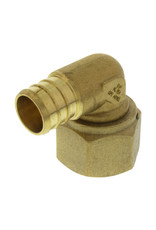 3/4" PEX x 3/4" FIP Swivel Elbow - Brass Nut