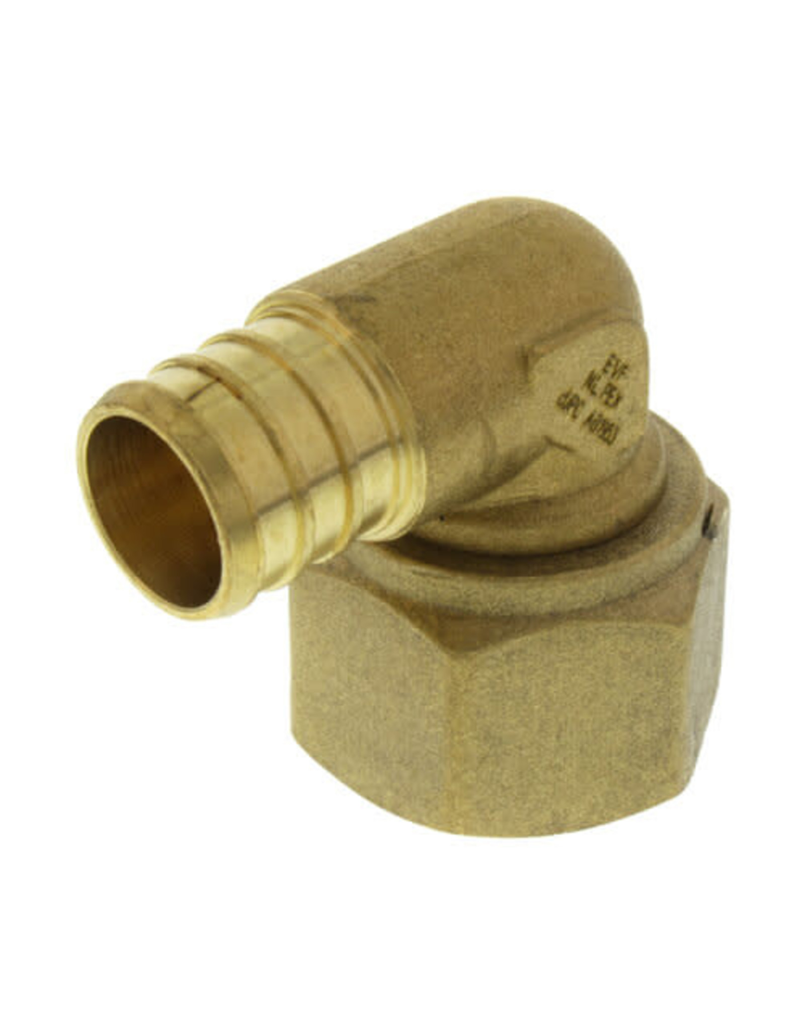 3/4" PEX x 3/4" FIP Swivel Elbow - Brass Nut