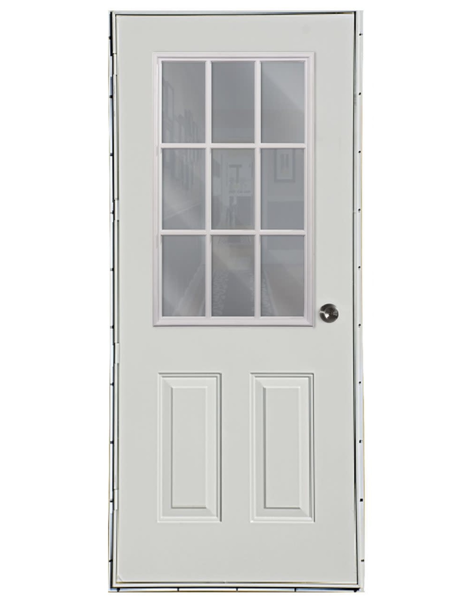 34" x 78" HT RH raised panel cottage window