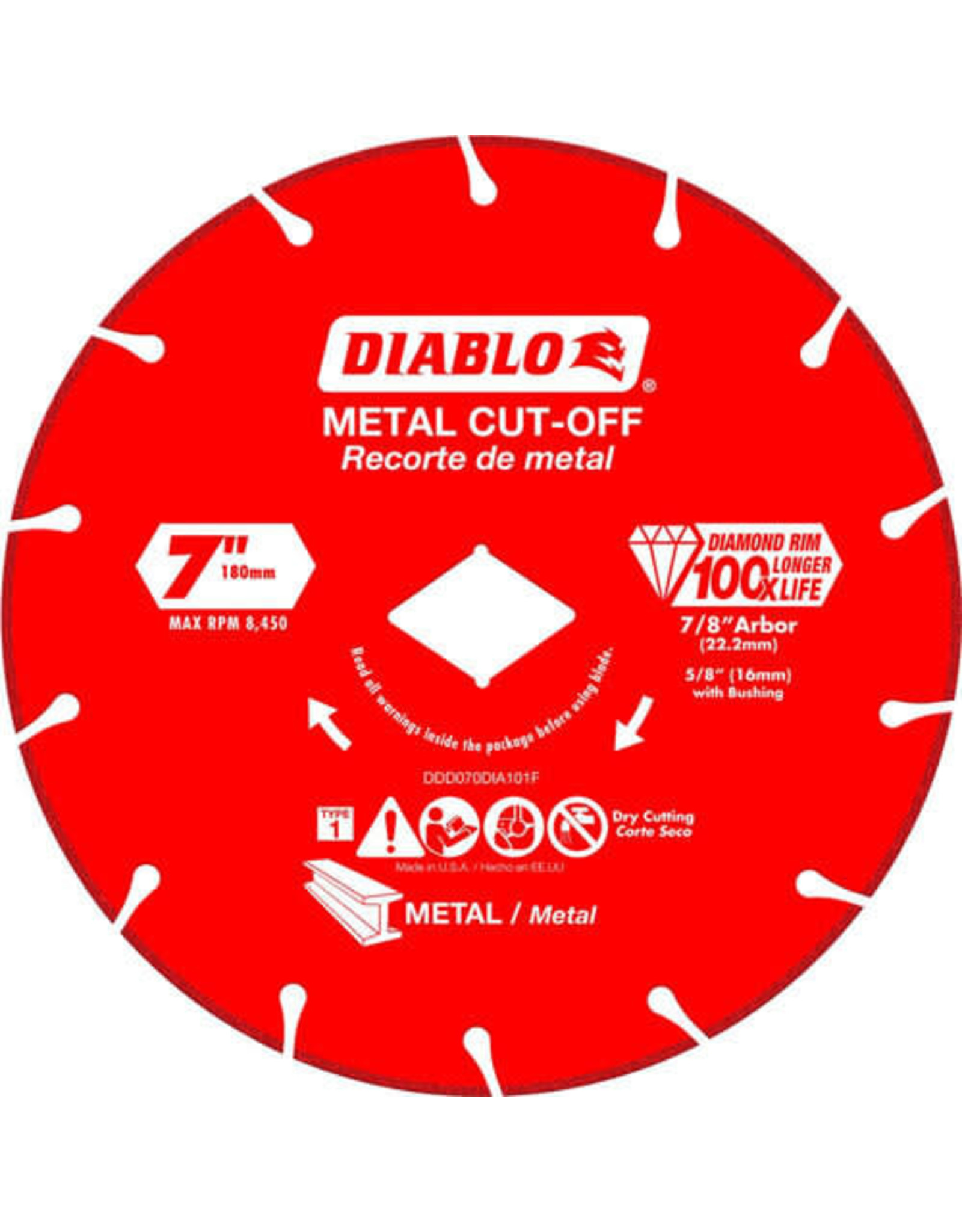 DIABLO 7 in. Diamond Metal Cut-Off Blade