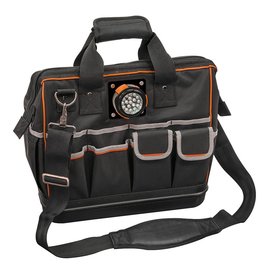 Klein Tools Tool Bag, Tradesman Pro™ Lighted Tool Bag, 31 Pockets, 15-Inch