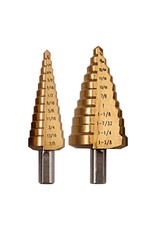 WARRIOR Titanium Coated High Speed Steel Step Bit Set, 2 Pc