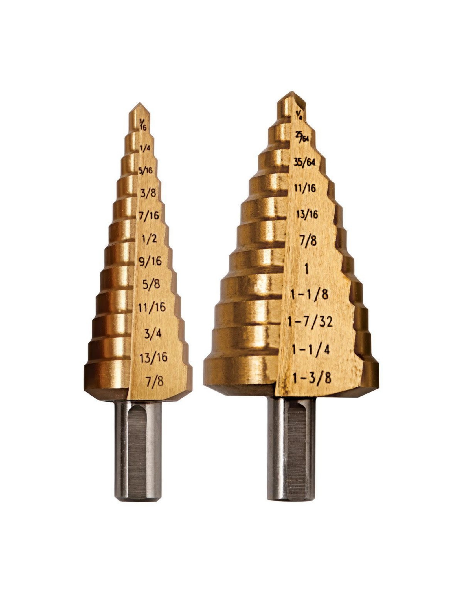 WARRIOR Titanium Coated High Speed Steel Step Bit Set, 2 Pc