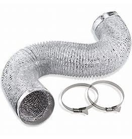4"x8" Foil Flex Dryer Duct W/Clamps