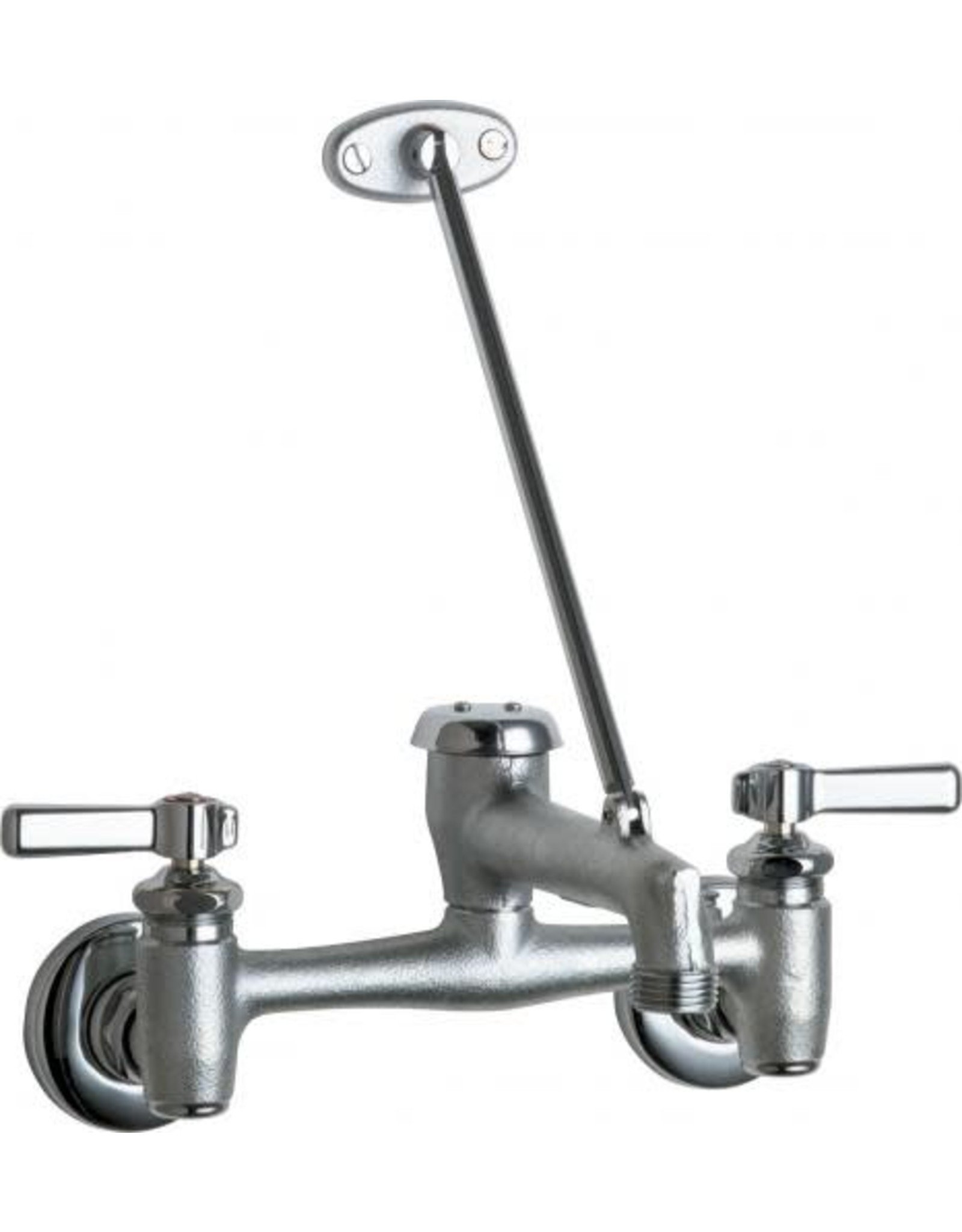 Chicago Faucets  Service Sink Faucet, Vac. Breaker, Hose Outlet, Intregal Stops, W/ SUPPORT BAR