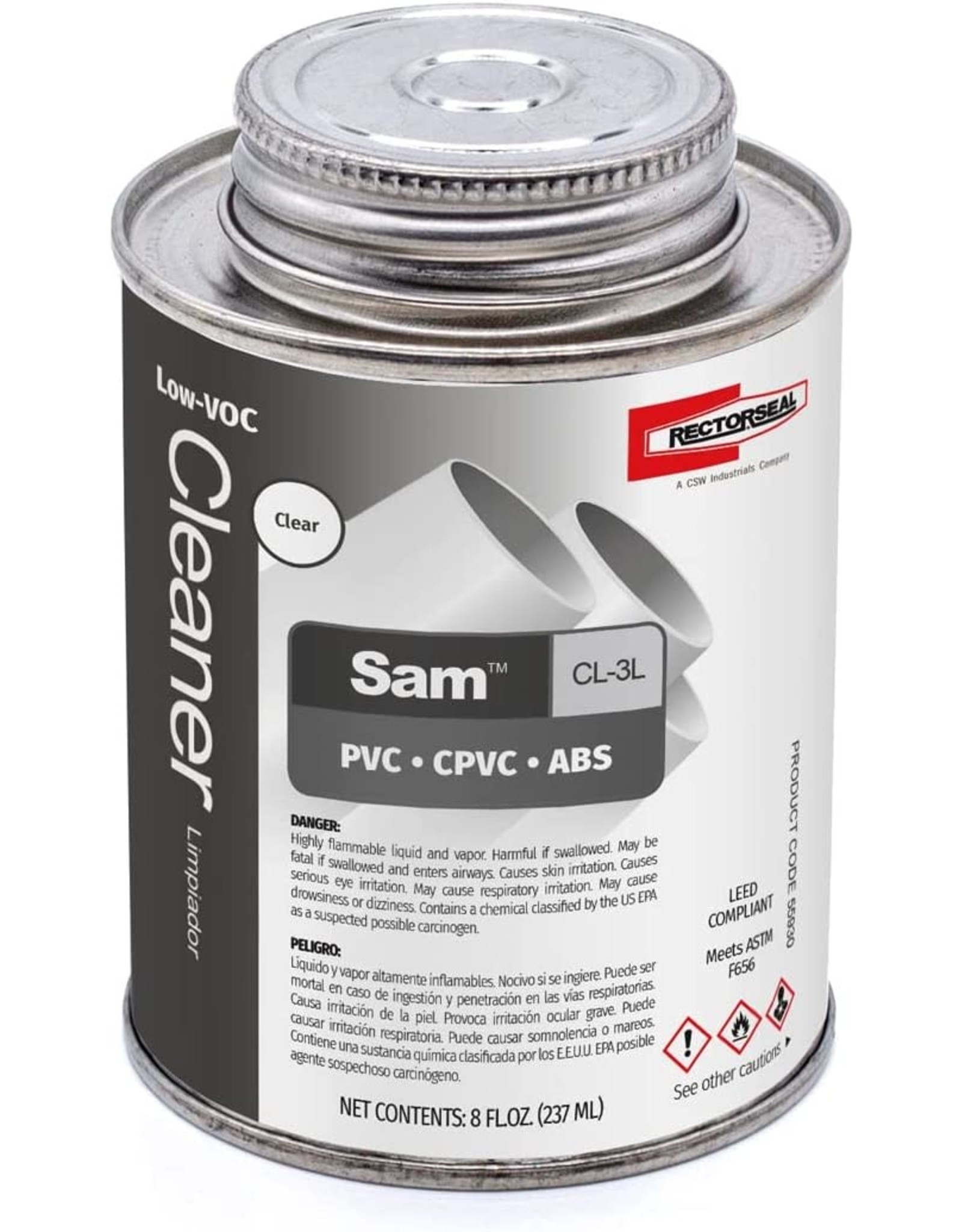 Clear Cleaner PVC, ABS, CPVC 1/2 pt. CL-3L