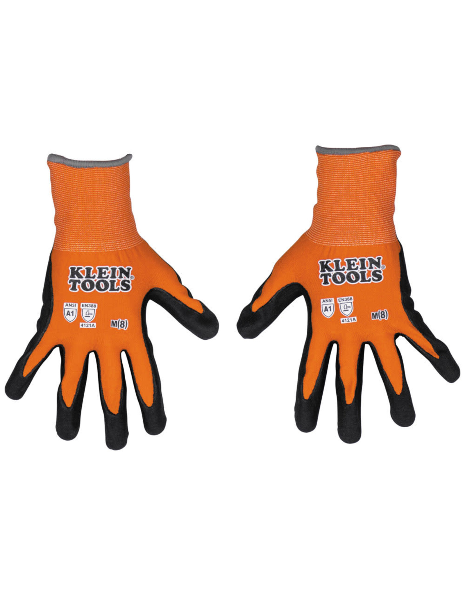 Klein Tools Knit Dipped Gloves, Cut Level A1, Touchscreen 2 Pair