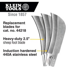 Klein Tools Replacement Hawkbill Blade for 44218 3-Pack