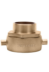 SEALFAST 2 1/2 Inch (in) FNST x 2 Inch (in) MNPT Brass Swivel Adapters Pin Lug Adapter Fitting
