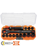Klein Tools KNECT™ 3/8-Inch Drive Impact-Rated Pass Through Socket Set, 15-Piece