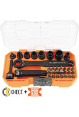 Klein Tools KNECT™ 1/4-Inch Drive Impact-Rated Pass Through Socket Set, 32-Piece