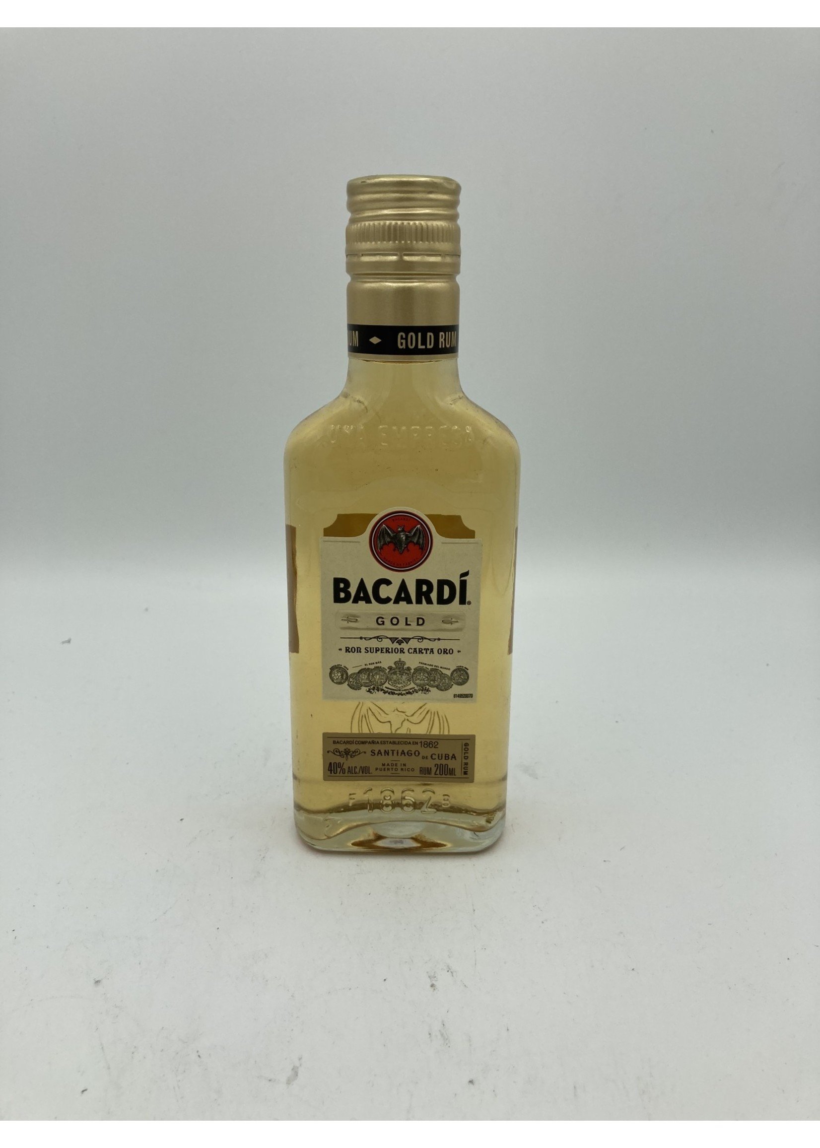 BACARDI Bacardi gold rum 40% abv 80 proof 200ml