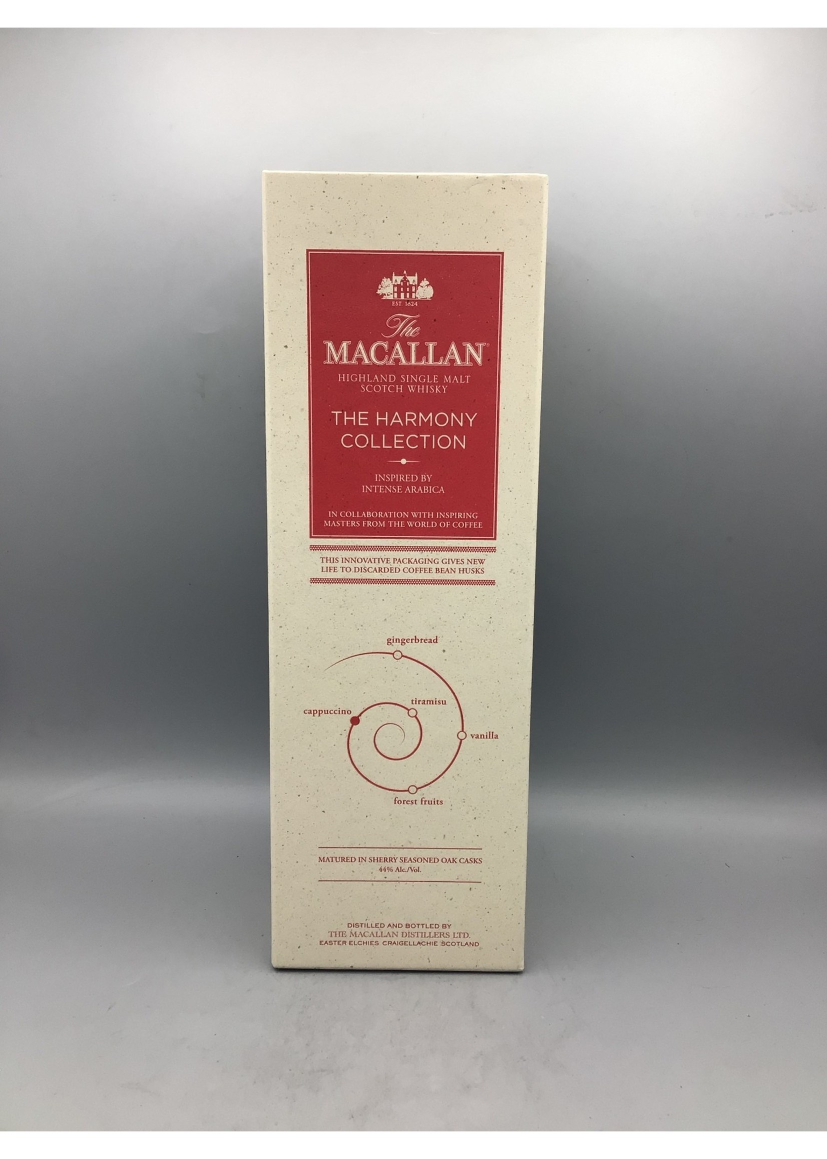 THE MACALLAN HIGHLAND SINGLE MALT SCOTCH WHISKY MACALLAN THE HARMONY highland single malt scotch whiskey collaboration inspired by intense arabica   44% abv 750ml