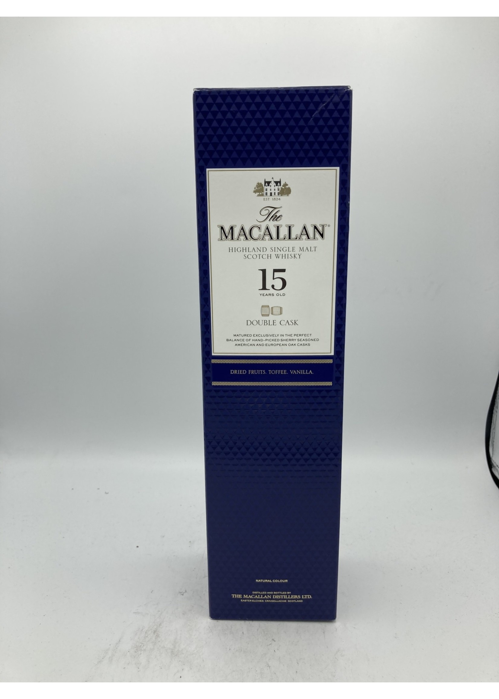 THE MACALLAN HIGHLAND SINGLE MALT SCOTCH WHISKY The Macallan Highland Single Malt Scotch Whisky 15 Year Double Cask 43% ABV 86 Proof 750ml