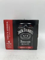 JACK DANIEL'S Jack daniels ready to drink whisky & cola 7%abv 4pk-12oz can