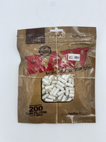 RAW NATURAL UNREFINED ROLLING PAPERS Raw filter tip slim 200 ct. bag