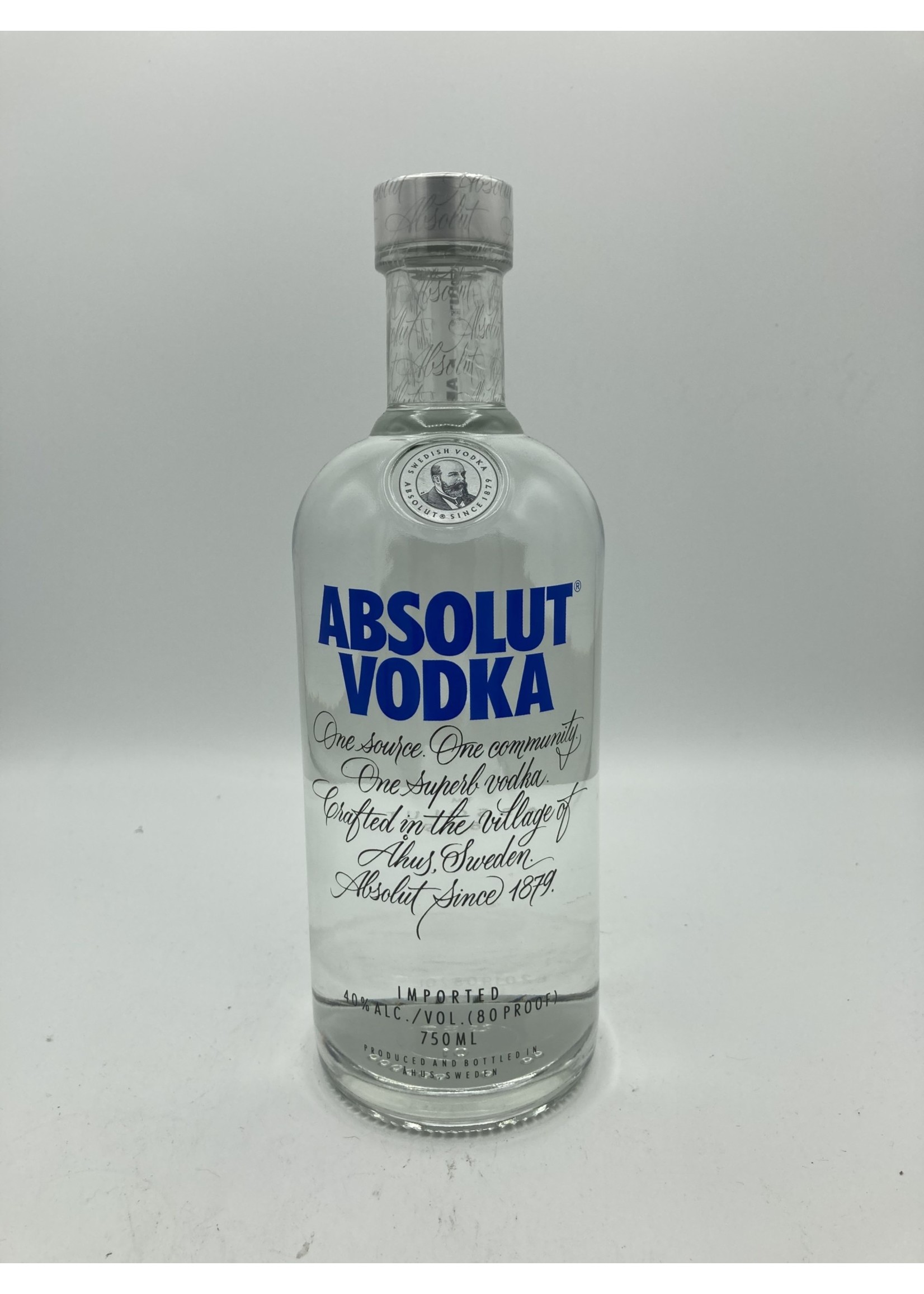 absolut vodka 40% abv - proof 80 750ml Main liquor Holly