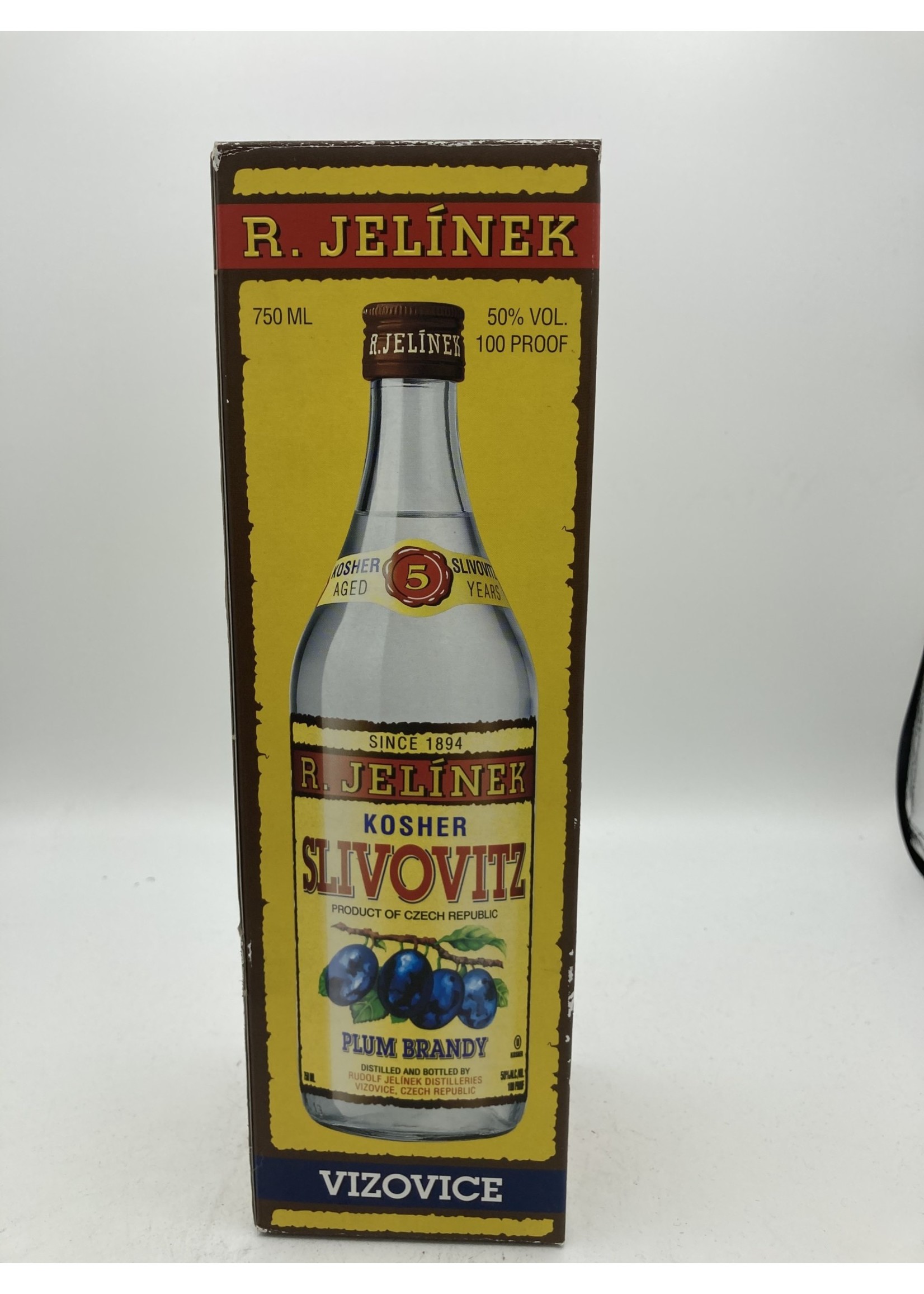 R. Jelinek slivovitz plum brandy 50% abv 100 proof 750ml