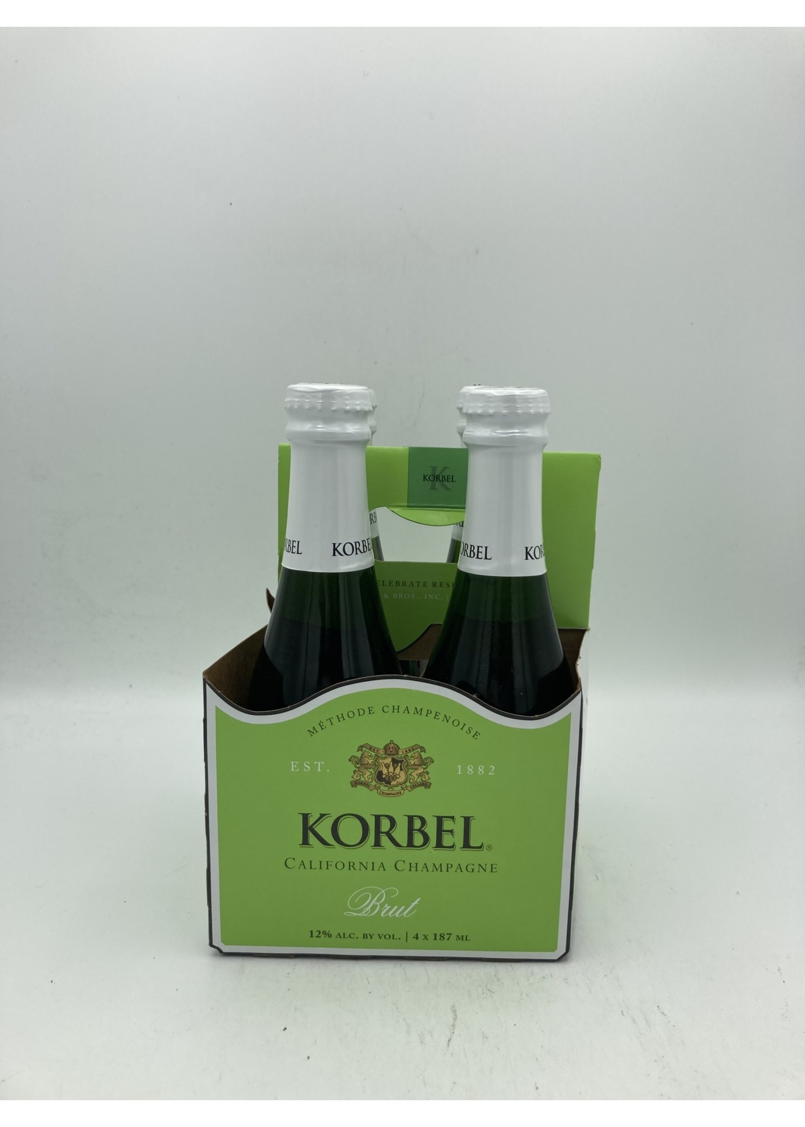 Korbel sparkling wine brut 12% abv 4pk-187ml