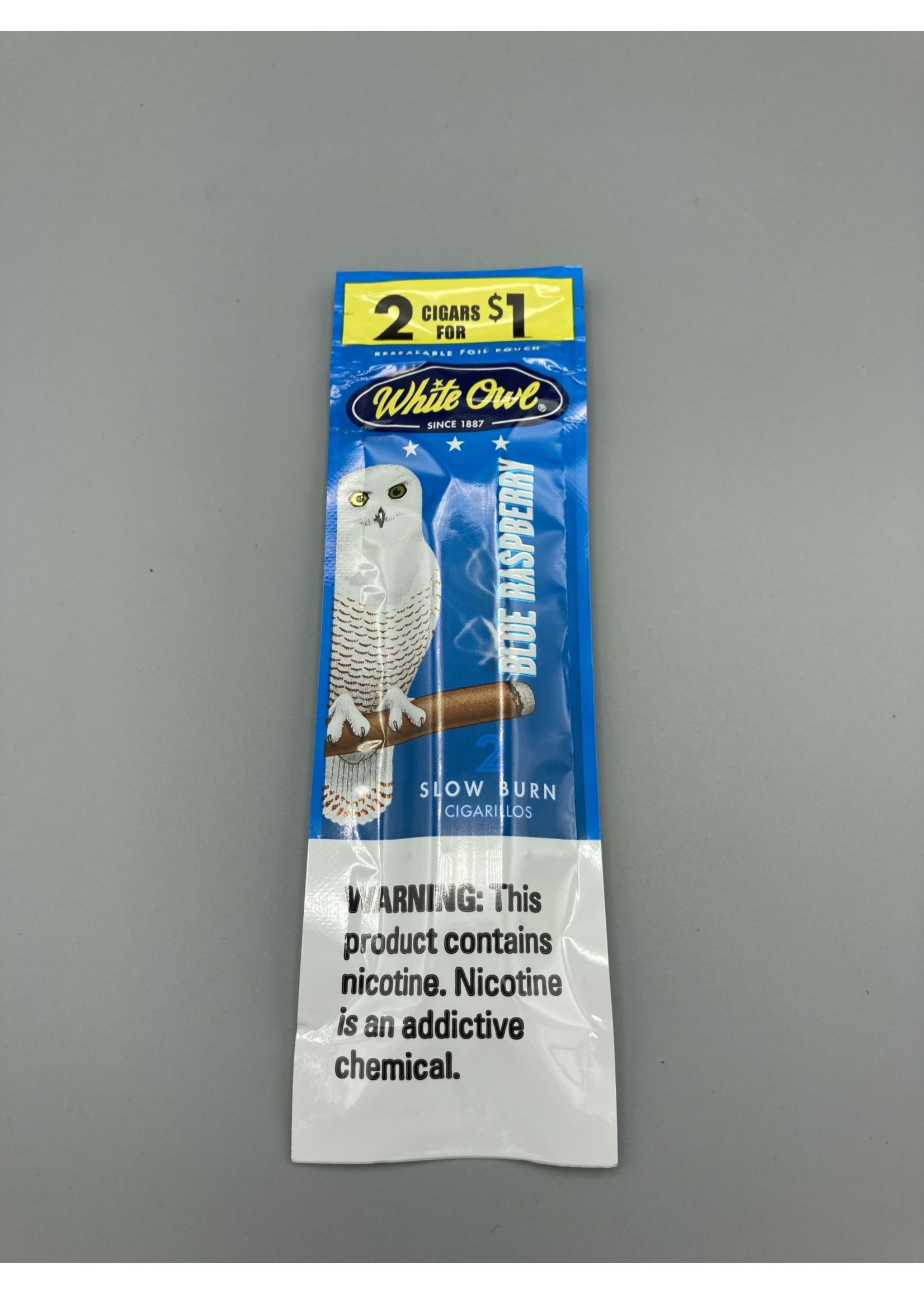 WHITE OWL White Owl  blue raspberry ($1) 2pk-pouch