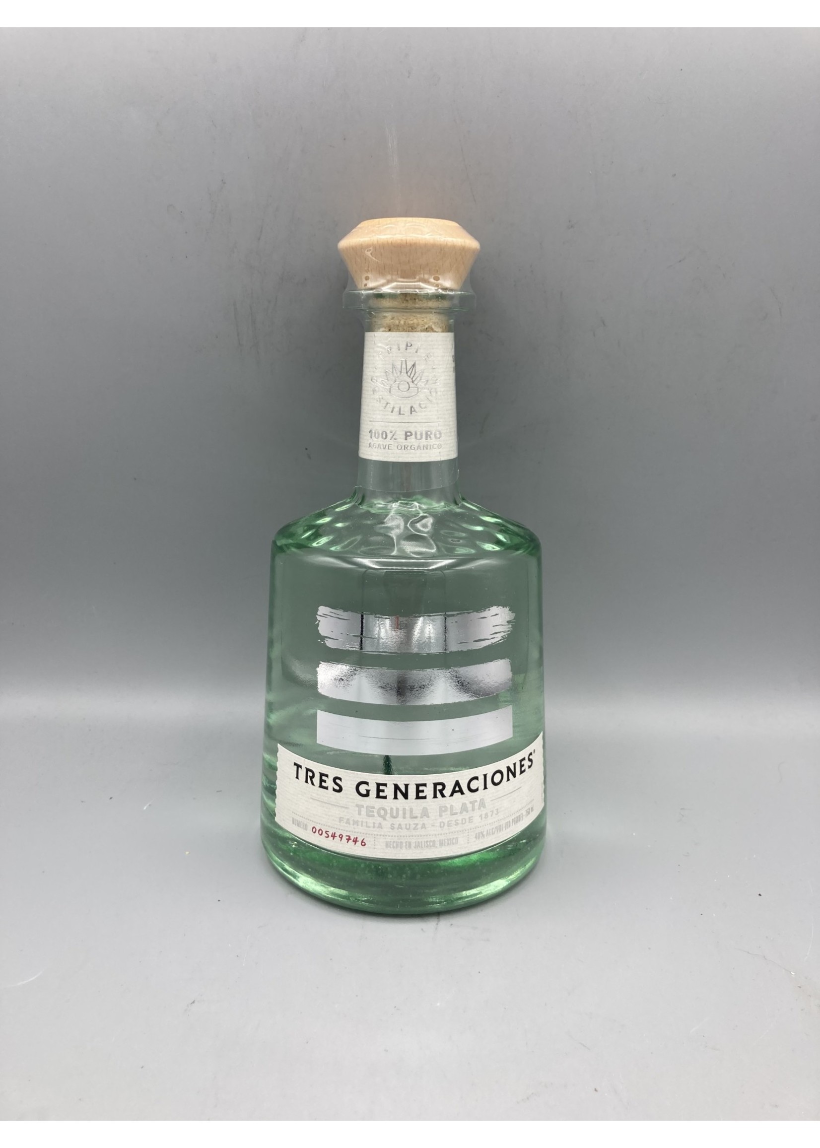 Tres Generaciones organic tequila blanco 40% abv 80 proof 750ml