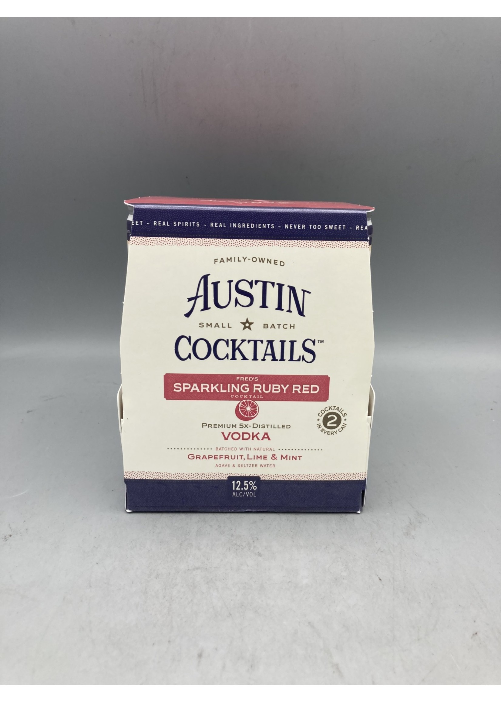 Austin Cocktails  Grapefruit Lime Mint Sparkling Ruby Red 12.5% abv 4pk-8.4oz cans