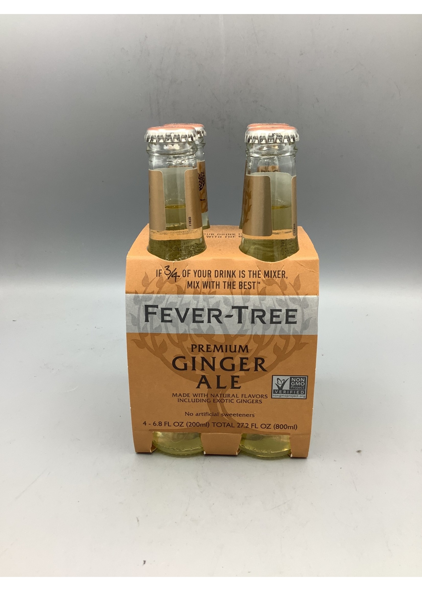 FEVER-TREE Fever Tree  ginger ale 4pk-6.8oz (200ml) glass bottle