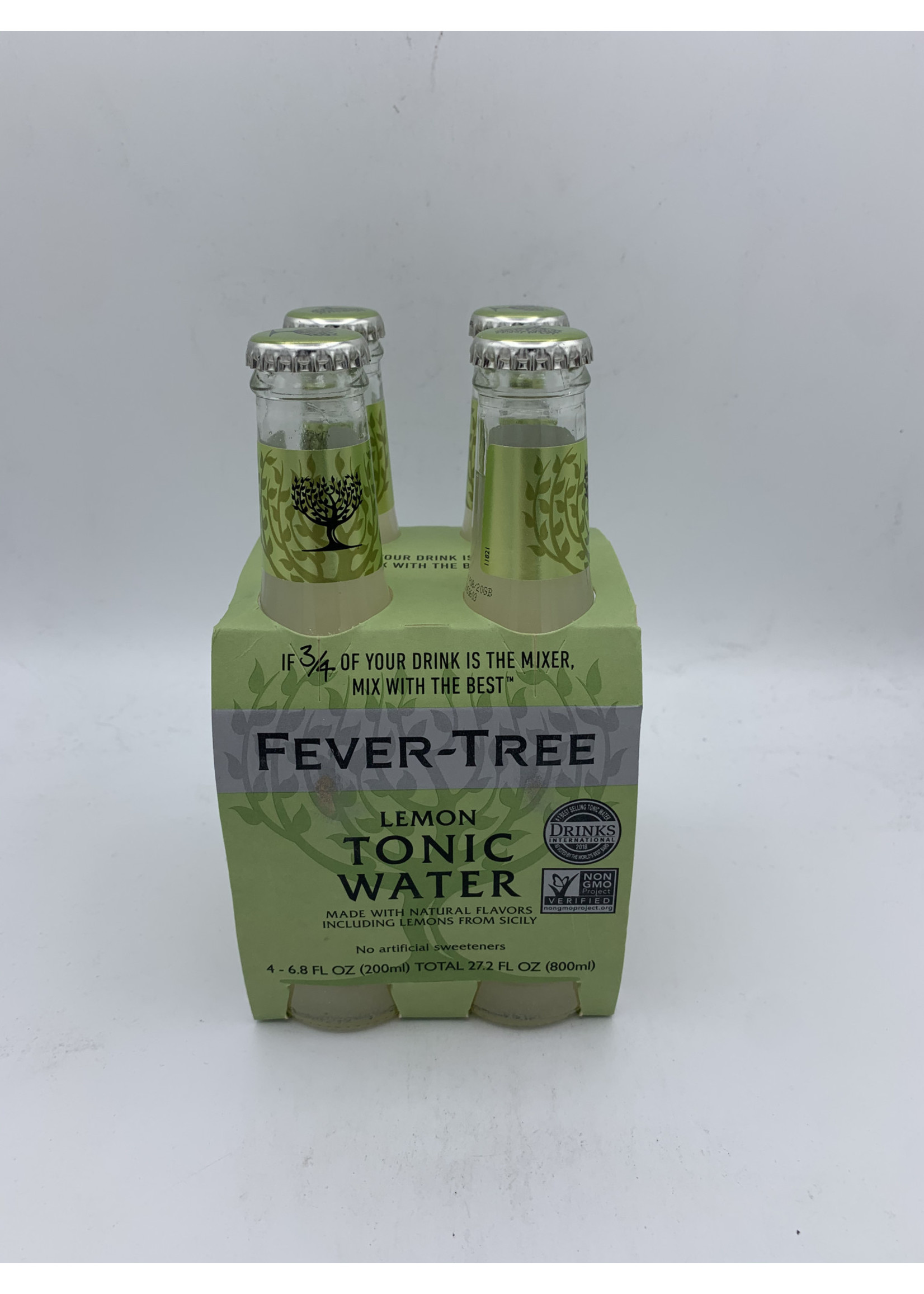 FEVER-TREE Fever Tree  lemon tonic water 4pk-6.8oz (200ml) glass bottle