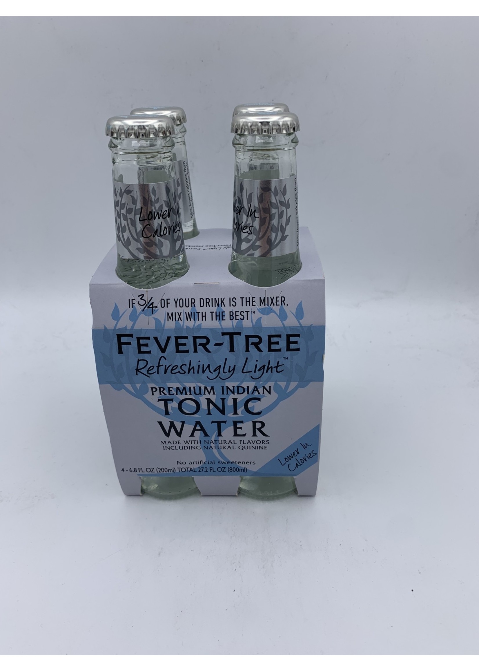 FEVER-TREE Fever Tree  light premium Indian tonic water 4pk-6.8oz (200ml) glass bottle