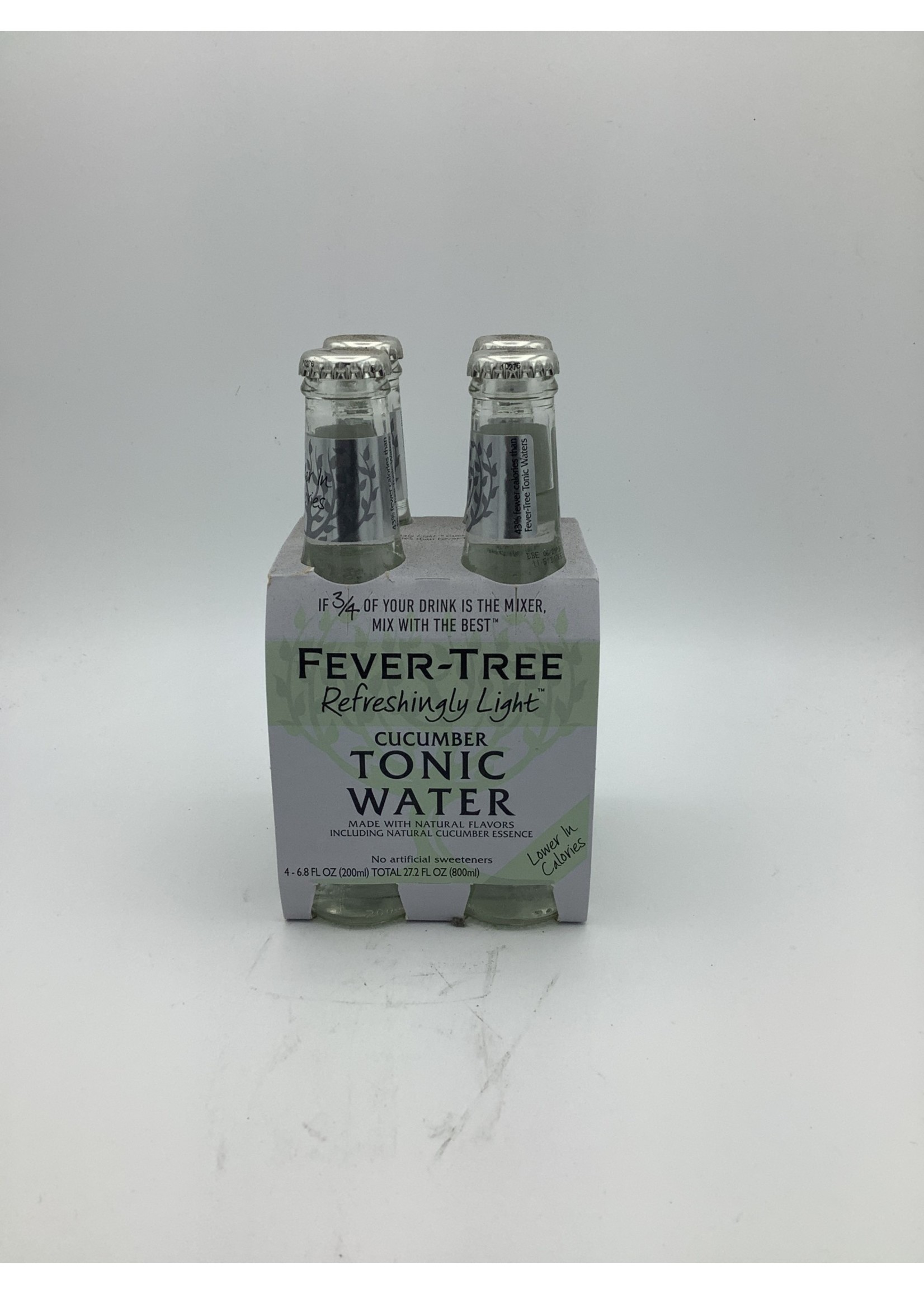 FEVER-TREE Fever Tree  Refreshingly light cucumber tonic water 4pk-6.8oz (200ml) glass bottle