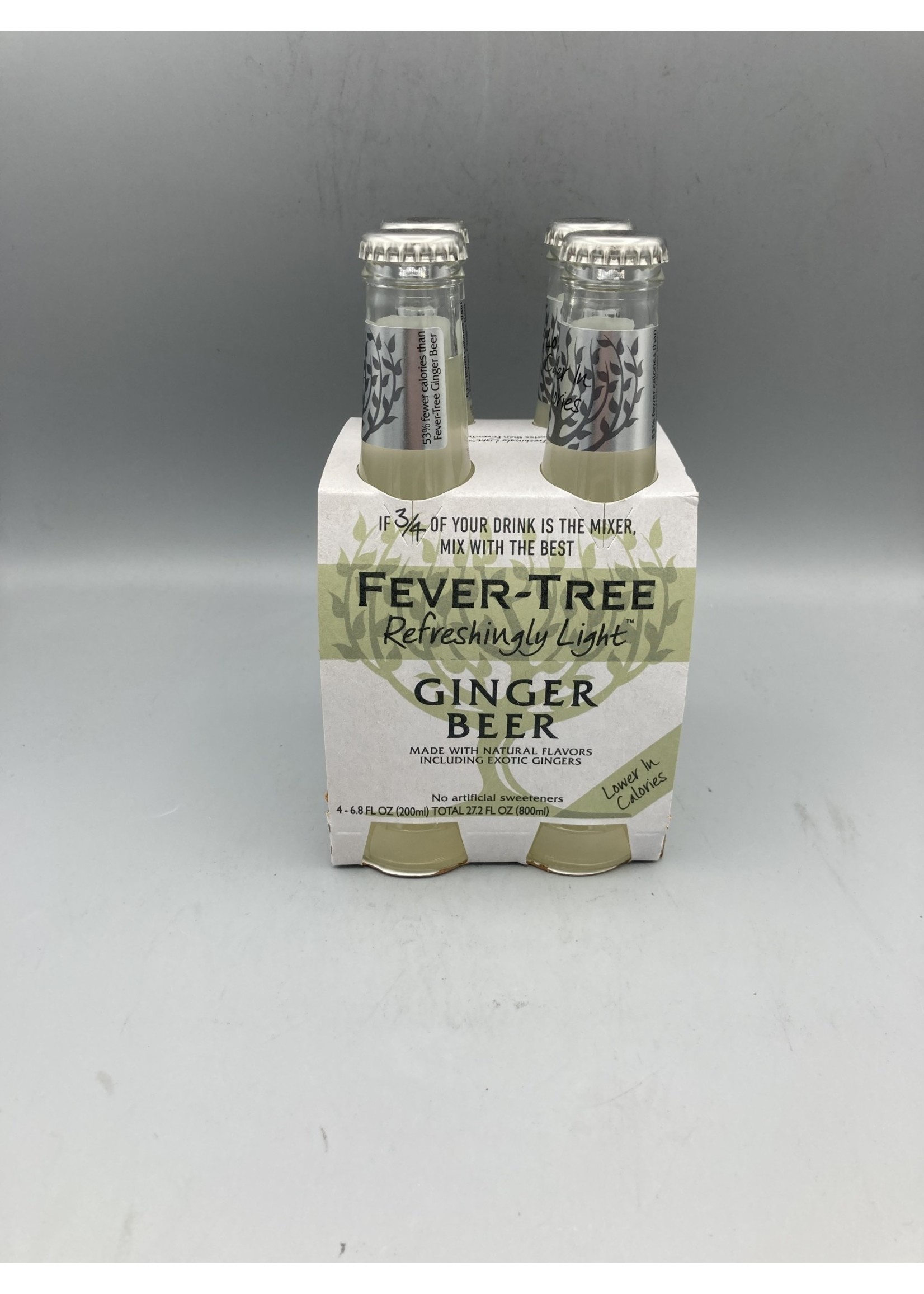 FEVER-TREE Fever Tree  refreshing light ginger beer 4pk-6.8oz (200ml) glass bottle