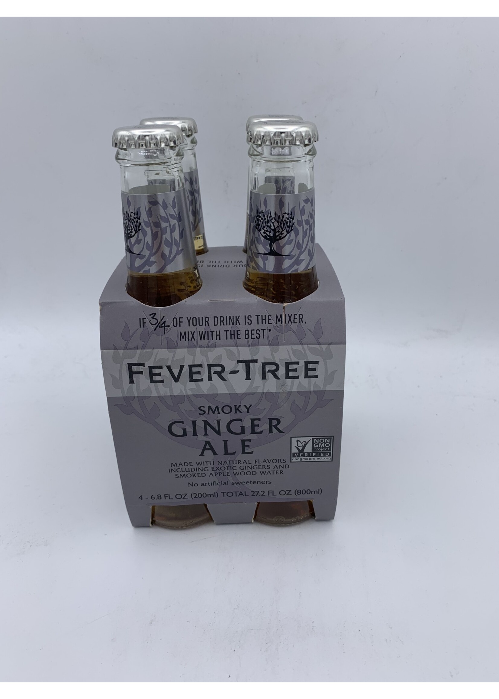FEVER-TREE Fever Tree  smoky ginger ale 4pk-6.8oz (200ml) glass bottle