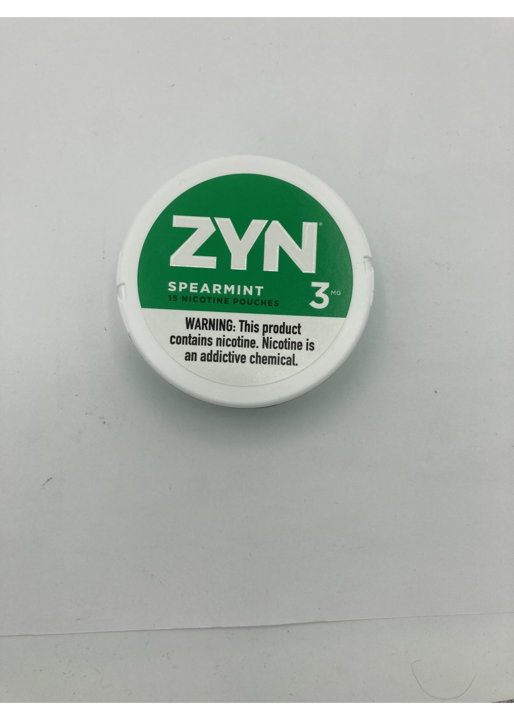 ZYN Zyn  spearmint 3mg  nicotine pouches .21oz  (6g) tin