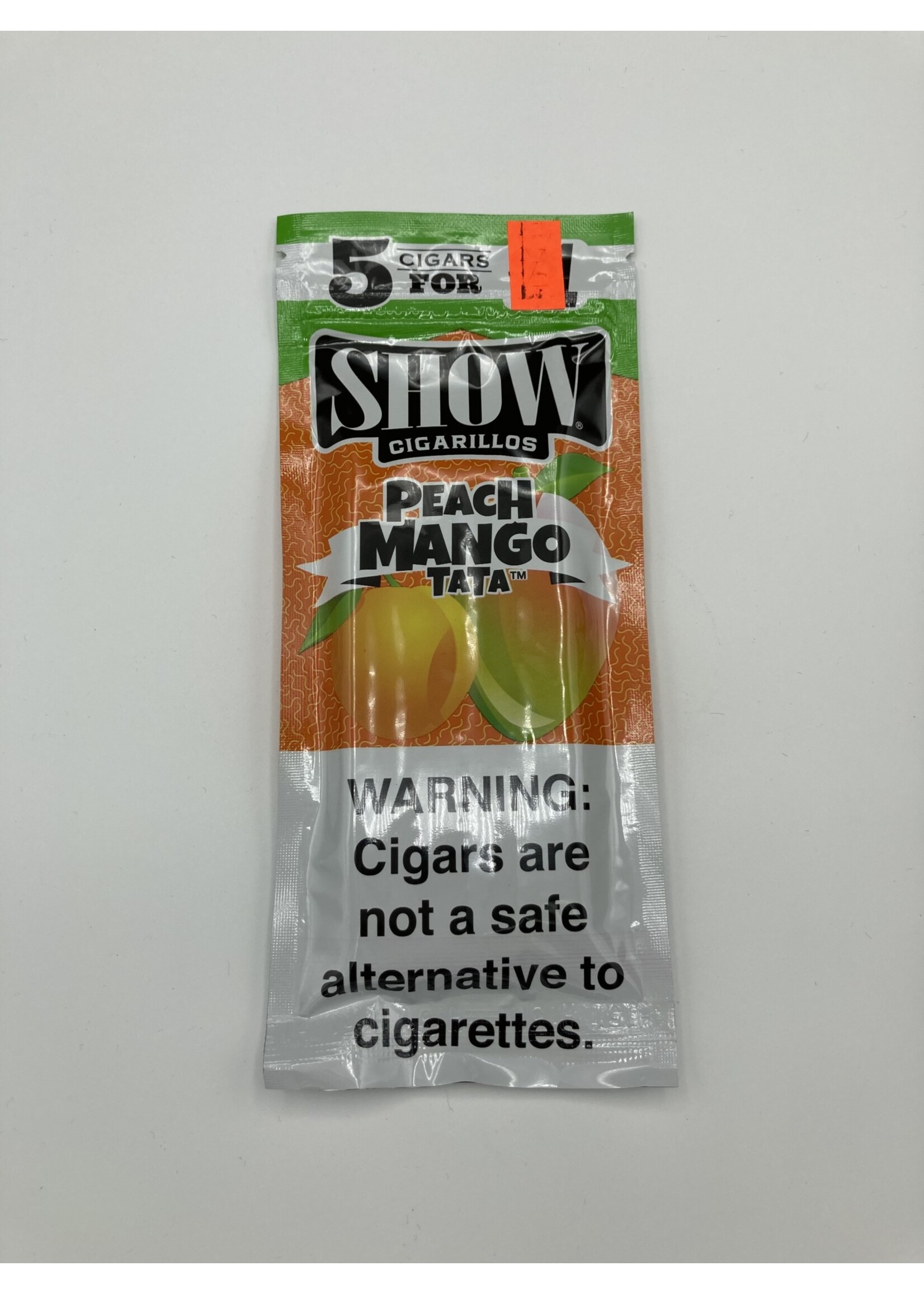 Show cigarillo peach mango tata 5pk-pouch