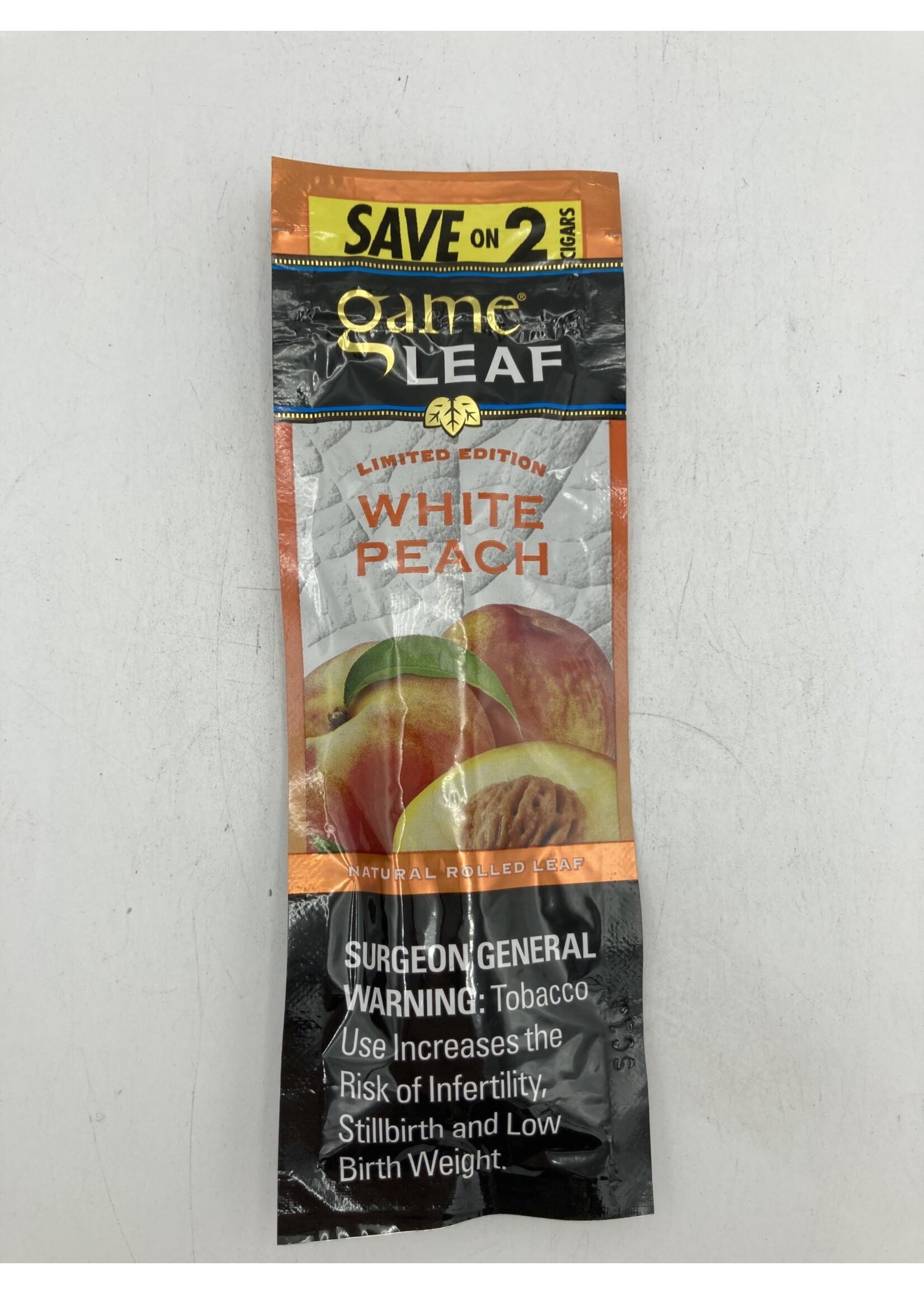 Game  leaf white peach 2pk-pouch