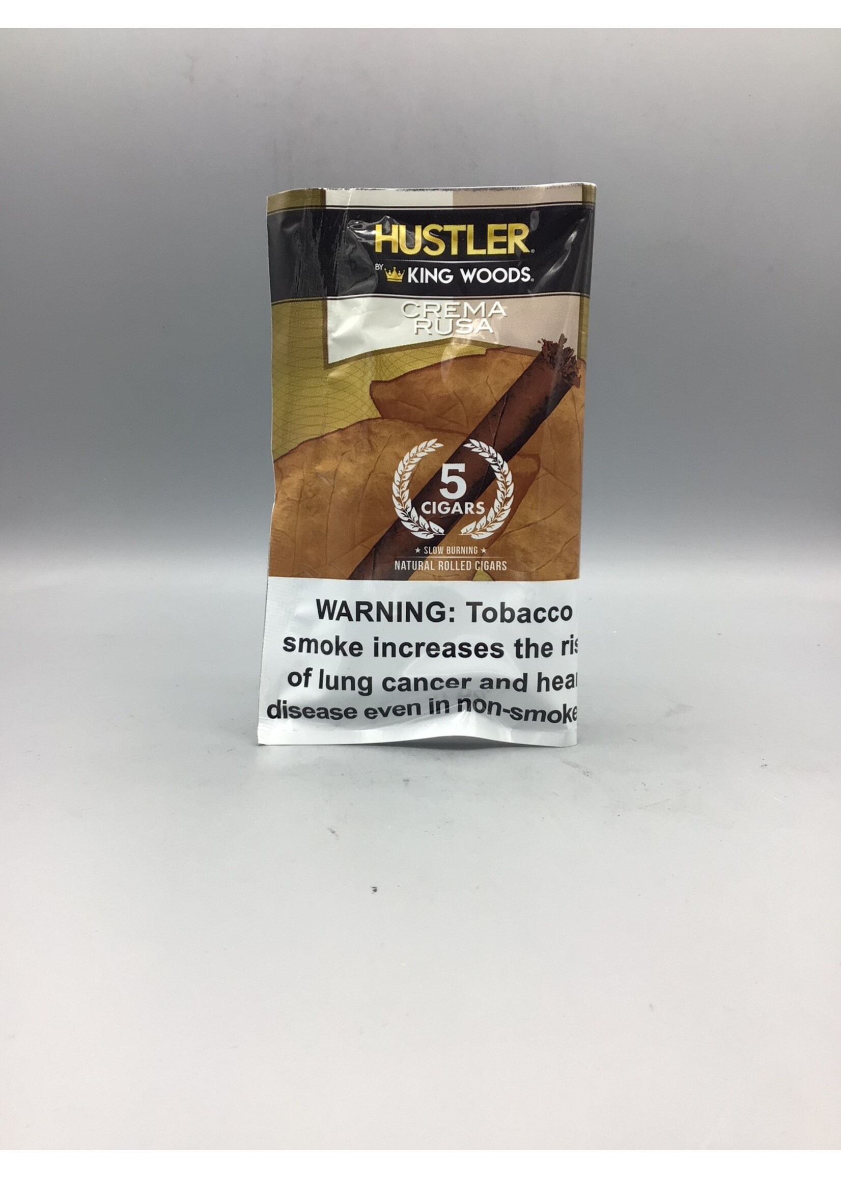 Hustler by King Woods Natural Rolled Cigars 5pk Crema Rusa