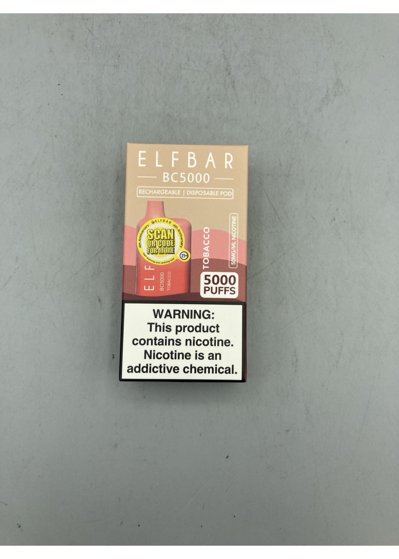 ELF BAR Elfbar Rechargeable Disposable Vape  Tobacco 5000 puffs