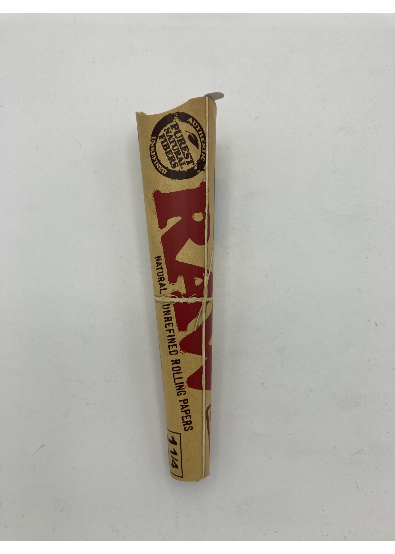 RAW NATURAL UNREFINED ROLLING PAPERS Raw paper cone 1 1/4 size 6 ct. pack